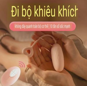 Trứng rung kèm remote điều khiển từ xa silicon