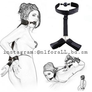 Gag bóng khoá miệng kết hợp trói tay